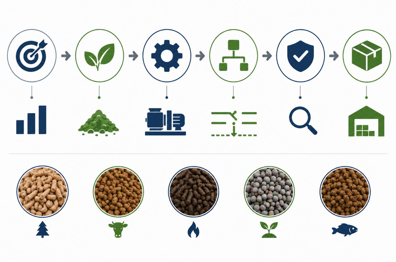 Planning considerations for producing multiple finished pellet products in one factory