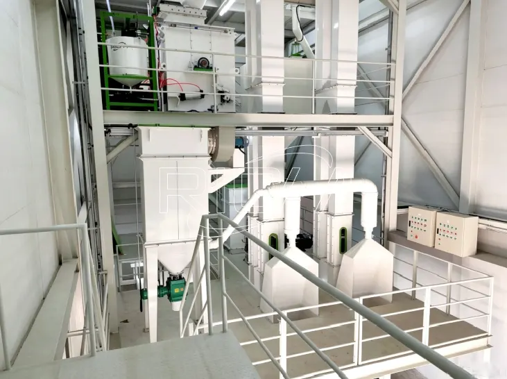 10T/H premix and powdered feed production plant installed in Thailand, complete animal premix feed mill line